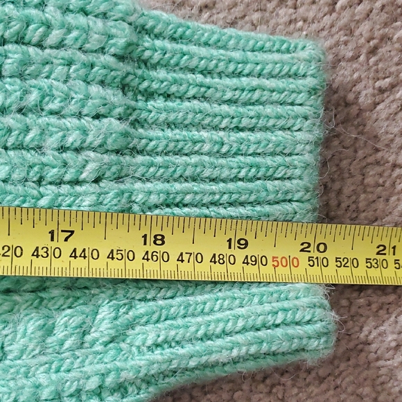 Mango Women's Mint Green Women's Cable Knit Cardigan Sweater Size L - Picture 11 of 11